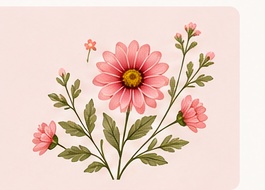 Pastel floral illustration